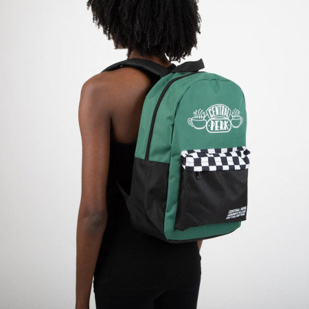 Central Perk Green Checker Mixblock Backpack